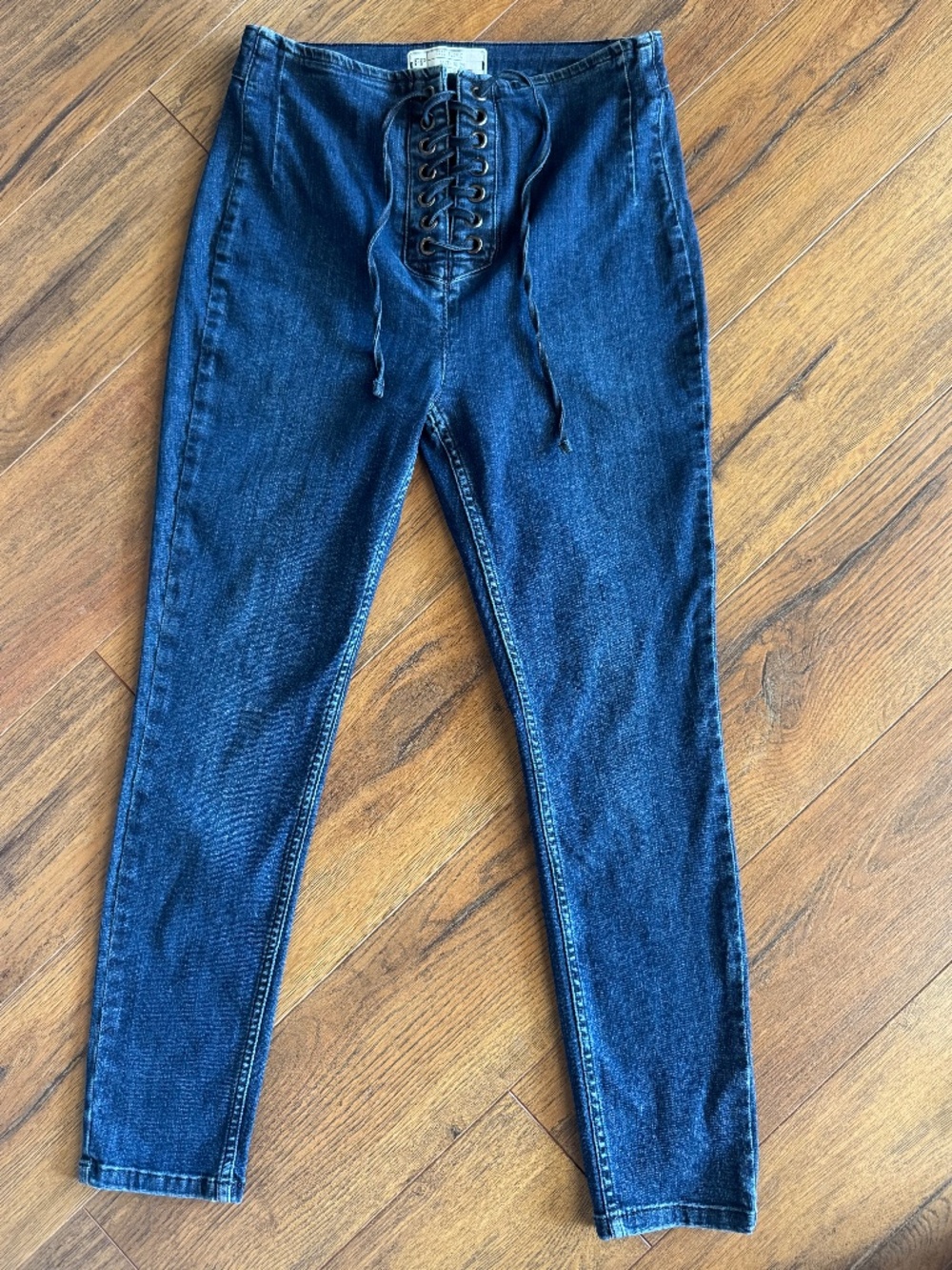 Free People Lace Up Skinny Jeans Size 29